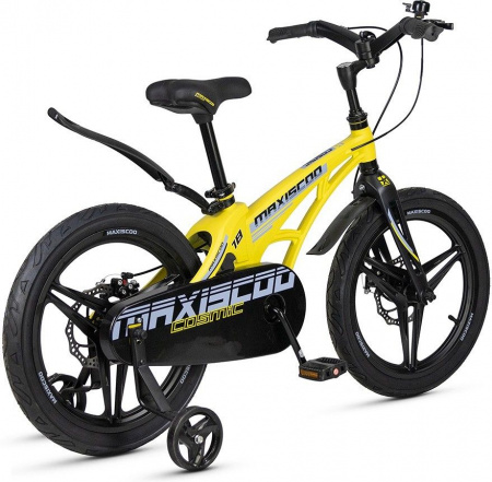 Велосипед Maxiscoo Cosmic Deluxe 18 (2025) (Велосипед Maxiscoo COSMIC 2025 DELUXE 18" Желтый Матовый, MSC-C1841D)