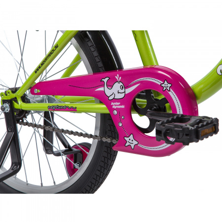 Велосипед NOVATRACK NEPTUNE 20" (2019) (Велосипед NOVATRACK 20", NEPTUNE салатовый, защита А-тип, тормоз нож., короткие крылья, нет багажни)