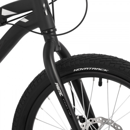 Велосипед Novatrack Prime 6.D 20" (2023) (Велосипед NOVATRACK 20" PRIME алюм. 10, черный, TY21/TS-38/SG-6S, D-brake)