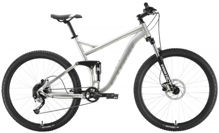 Велосипед Stark Tactic 27.5 FS HD (2020) (Велосипед Stark'20 Tactic 27.5 FS HD серебристый/серый 20", H000016248)