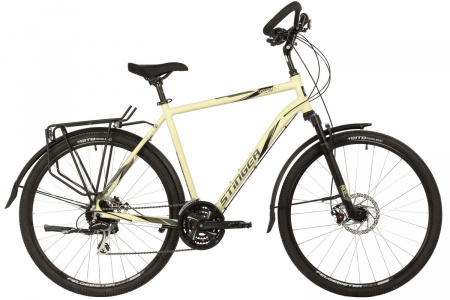 Велосипед Stinger Horizont Evo 28" (2021) (Велосипед STINGER 700C HORIZONT EVO бежевый, алюминий, размер 52)