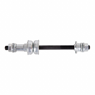 Ось с подшипниками для втулок Bike Parts SF-A03R 32H,O.L.D. 130мм; AXLE S45C 3/8"; CP FINISH; 3/8"; под болты - фото