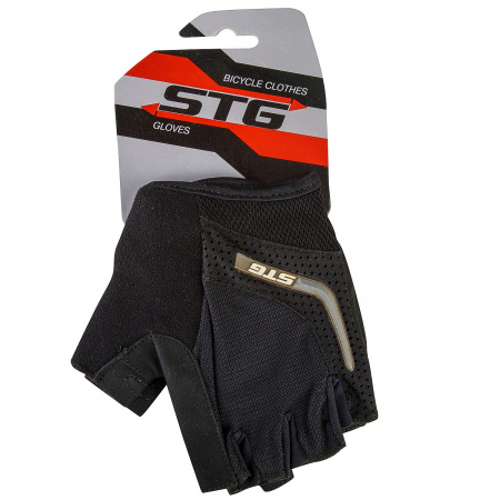 Перчатки STG (Перчатки STG, мод.AI-03-108,unisex, летние,черные/серые,на липучке,размер S)
