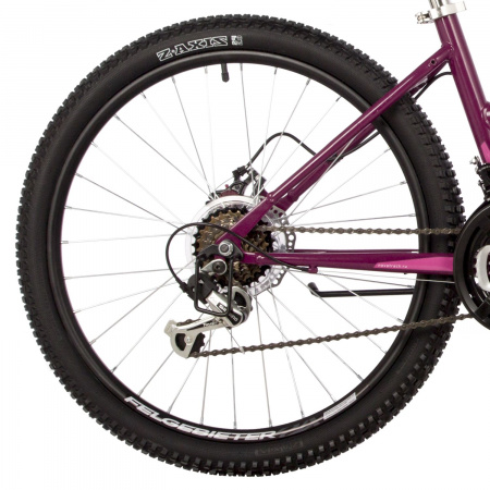 Велосипед Novatrack Jenny Pro D 24" (2023) (Велосипед NOVATRACK 24" JENNY PRO сталь 14'', вишневый, 18 скор. TY21/TS-38/TZ500/SG-6S, диск.торм S)