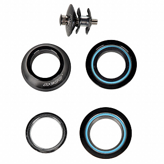 Рулевая колонка Neco H125M, ZS44, 1 1/8", алюм.чашки, пром.подшипники, черный - фото