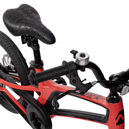Велосипед Novatrack Flight Pro 16 (2025) (Велосипед NOVATRACK 16" FLIGHT PRO. Магний-алюм.рама, красный, полная защ.цепи, Дисковый тормоз, маг)