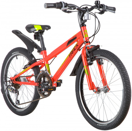 NOVATRACK RACER 12-spd 20" (2020) (Велосипед NOVATRACK 20" RACER, красный, сталь, 12 скор., Power, V-Brake)