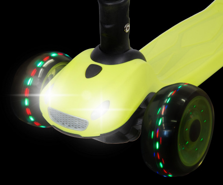 Самокат-кикборд Novatrack RainBow Car Boy Pro (2020) (Самокат Novatrack RainBow, для детей, складной механизм на руле, регулировка по высоте с )