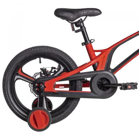 Велосипед Novatrack Flight Pro 16 (2025) (Велосипед NOVATRACK 16" FLIGHT PRO. Магний-алюм.рама, красный, полная защ.цепи, Дисковый тормоз, маг)